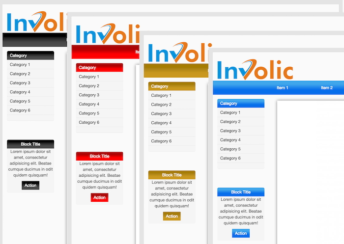 Multi-color template scheme